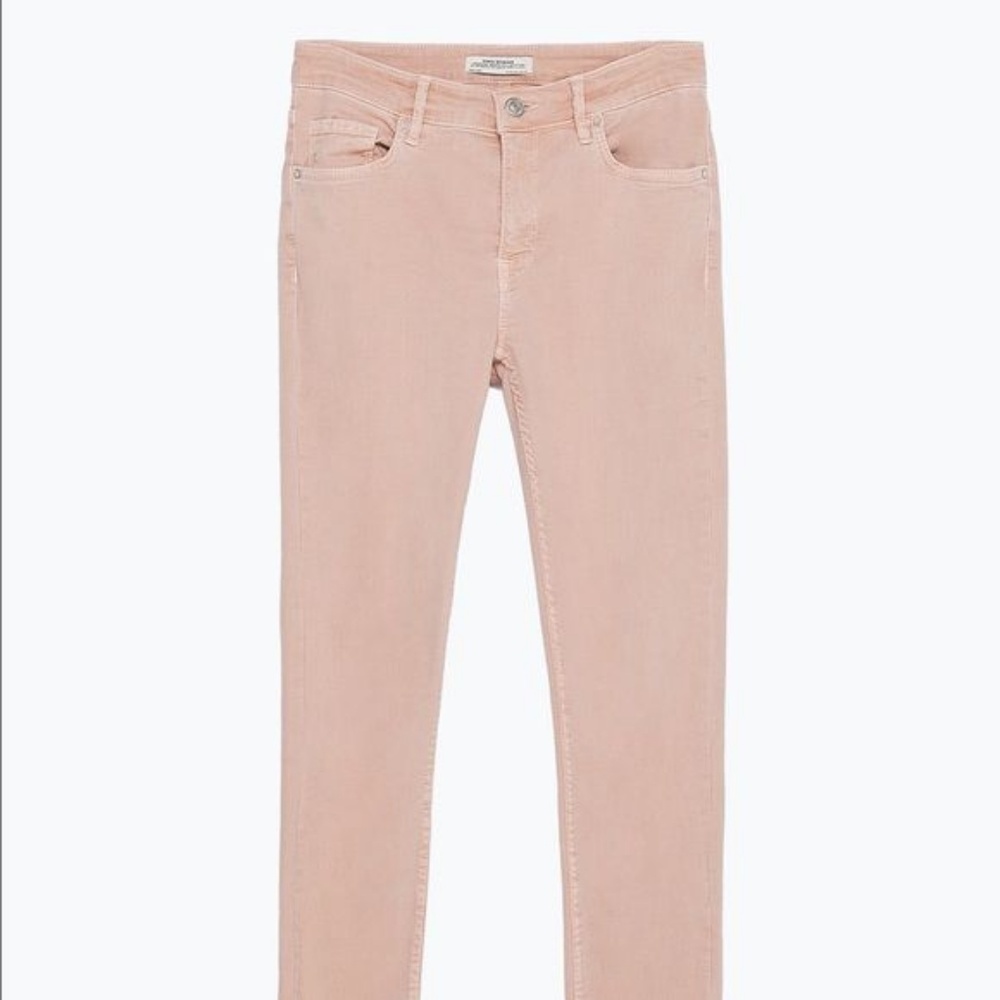 Zara Premium Denim Frayed Hem Jeans